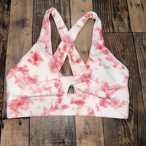 Fabletics Pink Tie-Dye Sports Bra